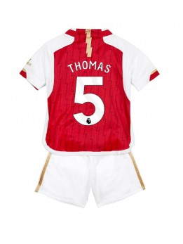 Arsenal Thomas Partey #5 Heimtrikotsatz für Kinder 2023-24 Kurzarm (+ Kurze Hosen)